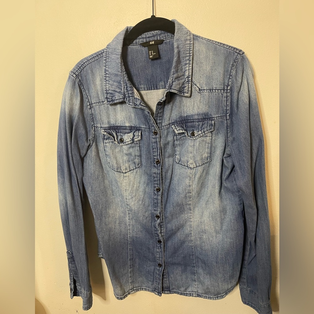 Long sleeve denim button down